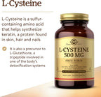 Solgar L-Cisteína 500 mg, 90 Cápsulas Vegetales - Aminoácido Libre