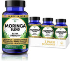 Lunakai Cápsulas de Moringa Pura – Extracto de Hoja de Moringa con Ashwagandha, Boswellia, Ginseng y Cúrcuma, 60 cápsulas