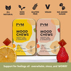 PYM Berry Mood Chews – Gominolas de Apoyo para el Estrés y Ánimo, 20 unidades | 130 mg de GABA y 90 mg de L-Teanina