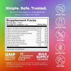 NutraBulk Multivitamínico Infantil - 1000 Comprimidos Masticables con Formas de Animales