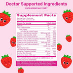 Pink Stork Biotin Multivitamin for Teens, 60 Gominolas de Frutos Rojos