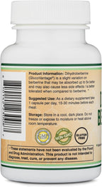 Dihydroberberine 100mg, 60 Cápsulas (GlucoVantage® Super Berberina Patentada) – Double Wood
