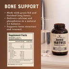 HEART & SOIL Grass Fed Bone Matrix — Matriz Ósea de Pasto 180 Cápsulas