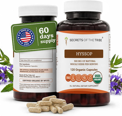 Secrets of the Tribe Hisopo Orgánico en – USDA Organic: cumplimiento de estrictos estándares de cultivo, – Image 1
