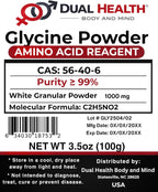 Glicina Pura en Polvo 100g - Aminoácido Libre Forma Pura, No Transgénico, Sin Gluten