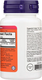 Now Foods Brain B 12 1000 mcg Pastillas Sublinguales, 100 unidades