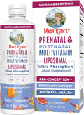 MaryRuth’s Prenatal & Postnatal Multivitamin Liposomal | Multivitamínico Prenatal y Postnatal | con Folato, Colina, Omega 3 DHA | Vegano | Sin Azúcar | 30 Dosis