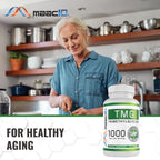 MAAC10 TMG 1000mg - Suplemento de Trimetilglicina (Betaína Anhidra) - Apoyo a la Metilación y Metabolismo de la Homocisteína - 120 Cápsulas