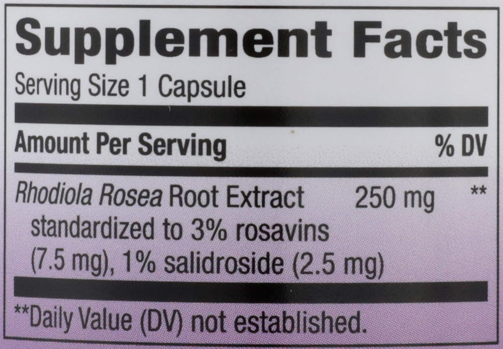 Rhodiola Rosea, 60 Cápsulas Vegetales - Nature's Way