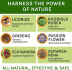 Adrenal Balance para Perros y Gatos - Tratamiento de Cushing con Ashwagandha, Regaliz y Rodiola - Gotas Herbales 60ml