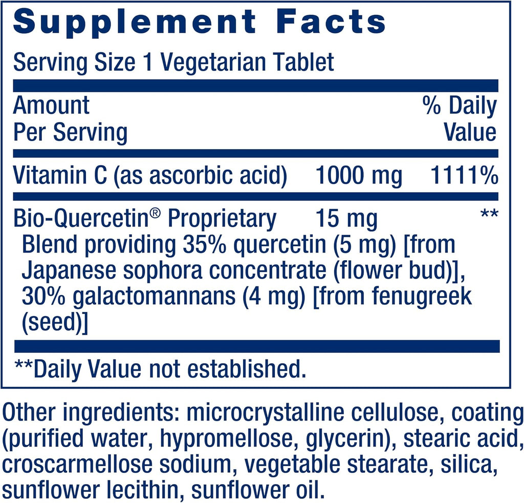 Life Extension Vitamina C y Bio-Quercetin® - 250 Comprimidos