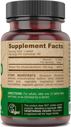 DEVA Vitamina D3 5000 UI - Suplemento Vegano a partir de Liquen, 90 Comprimidos