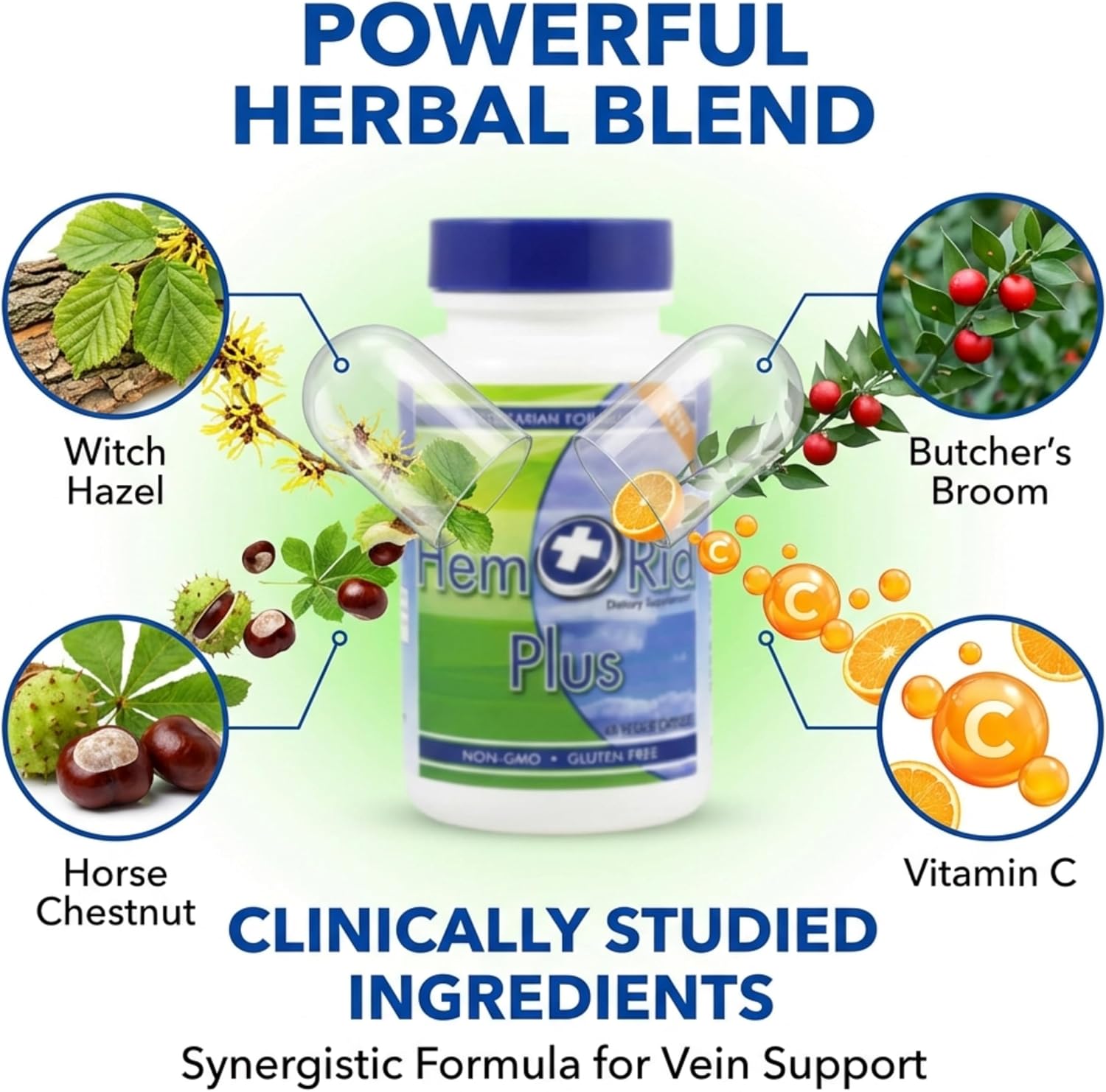 HemRid Plus Advanced Herbal Formula - 45 Vegan Capsules