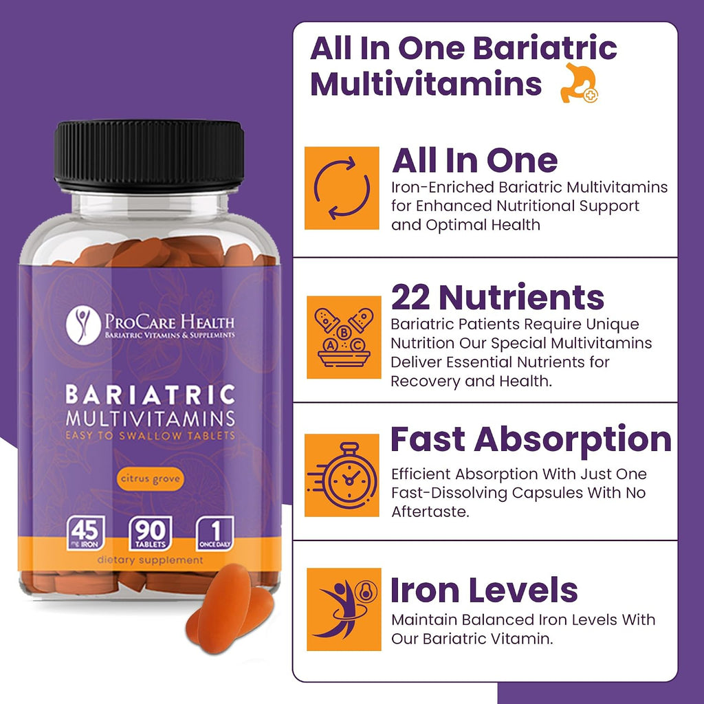 ProCare Health Multivitamínico Bariátrico con Hierro 45 mg (90 Comprimidos)