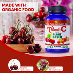 THE FOOD MOVEMENT CO. 100% Plant-Based Vitamin C - 125 mg, 60 Cápsulas - Suplemento Alimenticio Vegano y Orgánico