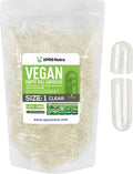 Cápsulas Vacías Veganas Tamaño 1 - XPRS Nutra - 1000 Unidades - Cápsulas Vegetales para Rellenar - DIY Suplementos