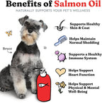 Aceite de Salmón para Perros y Gatos - Apoyo para Piel y Pelaje Saludables, Omega 3 EPA DHA, 236 ml