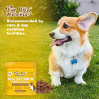 Daily Dog Multivitamin - Multivitamínico Masticable para Perros con Omega 3, Probióticos y Glucosamina - 90 Chews