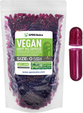XPRS Nutra Cápsulas Vacías Tamaño 0 - 1000 Unidades - Cápsulas Veganas - Cápsulas de Celulosa Vegetal para Rellenar - Color Púrpura Zanahoria