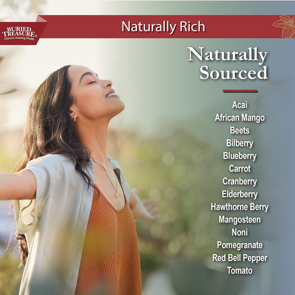 Buried Treasure Red20 Fusion Superfood Blend – Mezcla de Superalimentos con Acai, Remolacha, Arándano, Adaptógenos y Luteína, 946 ml