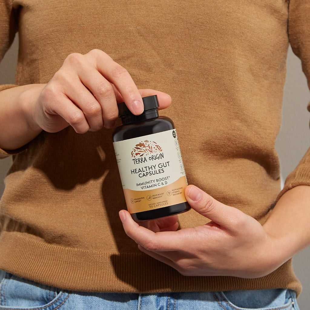 TERRA ORIGIN Healthy Gut Cápsulas para la Salud Intestinal con Refuerzo Inmunitario - 90 Cápsulas