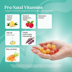 VITA Globe Gomitas Prenatales con Aceite de Pescado – 60 unidades, Multivitamínico con DHA, Folato, Vitamina D3, B12, Biotina y Yodo