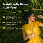 NORTH AMERICAN HERB & SPICE PurelyLiver - 150 Cápsulas - Hígado de Res 100% Alimentado con Pasto de Nueva Zelanda con Vitamina A, B12 y Hierro - 30 Porciones