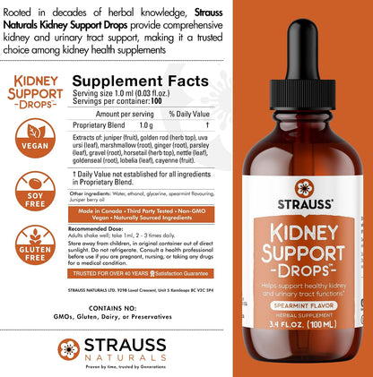 Strauss Naturals Kidney Support Supplement – 100 ml – Image 2