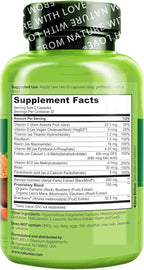 NATURELO Suplemento de Cerebro de Alimentos Integrales - Memoria y Concentración - 60 Cápsulas Vegetales