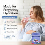 Three Lollies Preggie Hydration Packets - Sobres de Hidratación para Embarazadas con Electrolitos y Vitamina B6, Sabor Mixed Berry, 20 Sobres Individuales