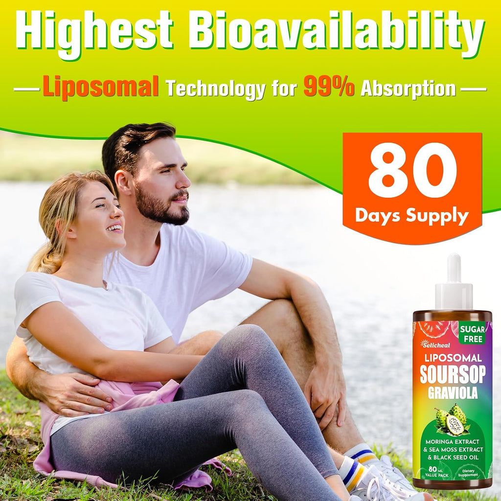 Soursop Bitters Líquido 10 en 1 con Extracto de Guanábana y Musgo de Mar - 80ml