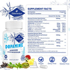 Zdoroviye Dopamina Suplemento para Hombres y Mujeres - Contiene 500mg de Extracto de Mucuna Pruriens (40% L-DOPA) - 60 Cápsulas