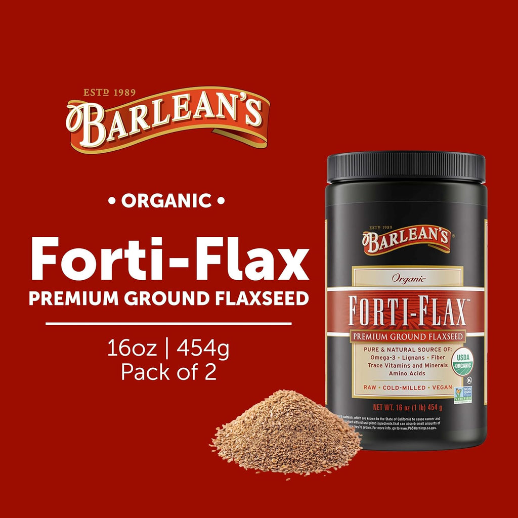 Barlean's Forti-Flax Linaza Ecológica Molida - Pack de 2 (2 x 454 g)