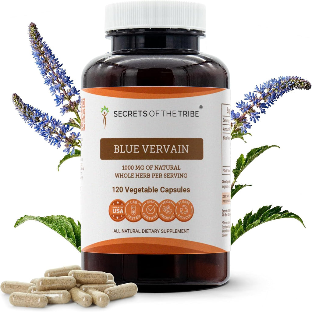 Secrets of the Tribe Blue Vervain 120 Cápsulas, 1000 mg