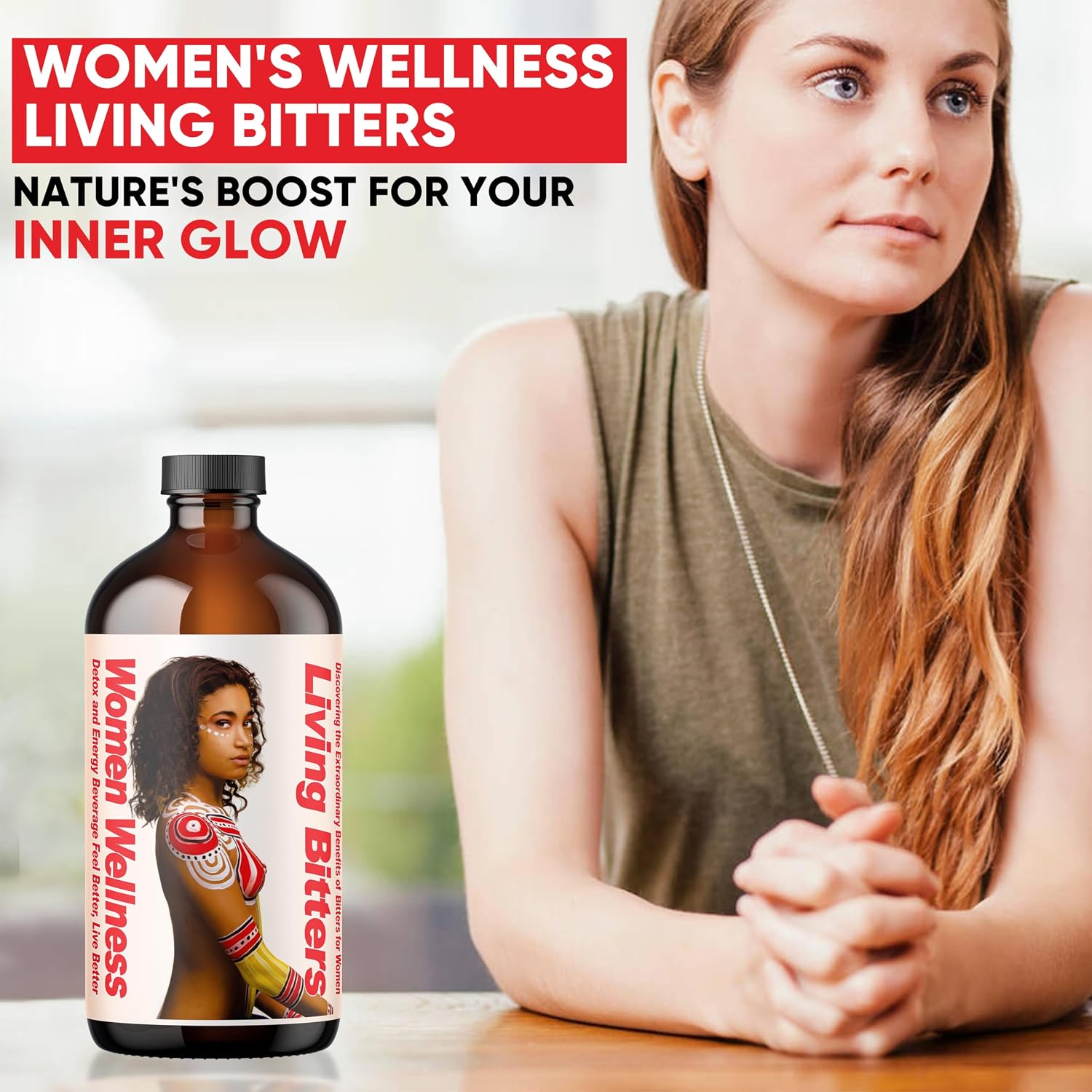 Herboganic Women wellness Living Bitters for overall Health and wellness | 16 Oz