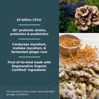 Ancient Nutrition Probióticos Orgánicos Regenerativos – 25 Mil Millones UFC – 30 Cápsulas