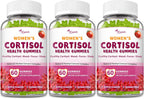 Gominolas de Cortisol para Mujeres - Wanish - Con Ashwagandha, Rhodiola Rosea, Magnesio Glicinato y L-Teanina - 180 Gominolas Veganas Sabor Manzana