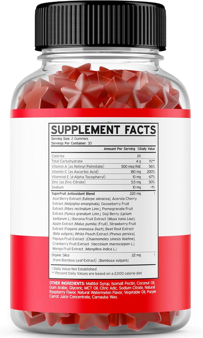 Fruit and Veggies Supplement (120 Gominolas) – Zinc: Mineral que contribuye al funcionamiento normal del sistema – Image 2