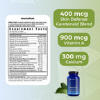 Youngevity Imortalium® - Salud Telomérica, Fucoxantina, Mezcla de Carotenoides, Mezcla de Fucoidan, MSM, Glutatión, Mezcla Rejuvenecedora para la Piel + 12 Alimentos Integrales 120 Cápsulas