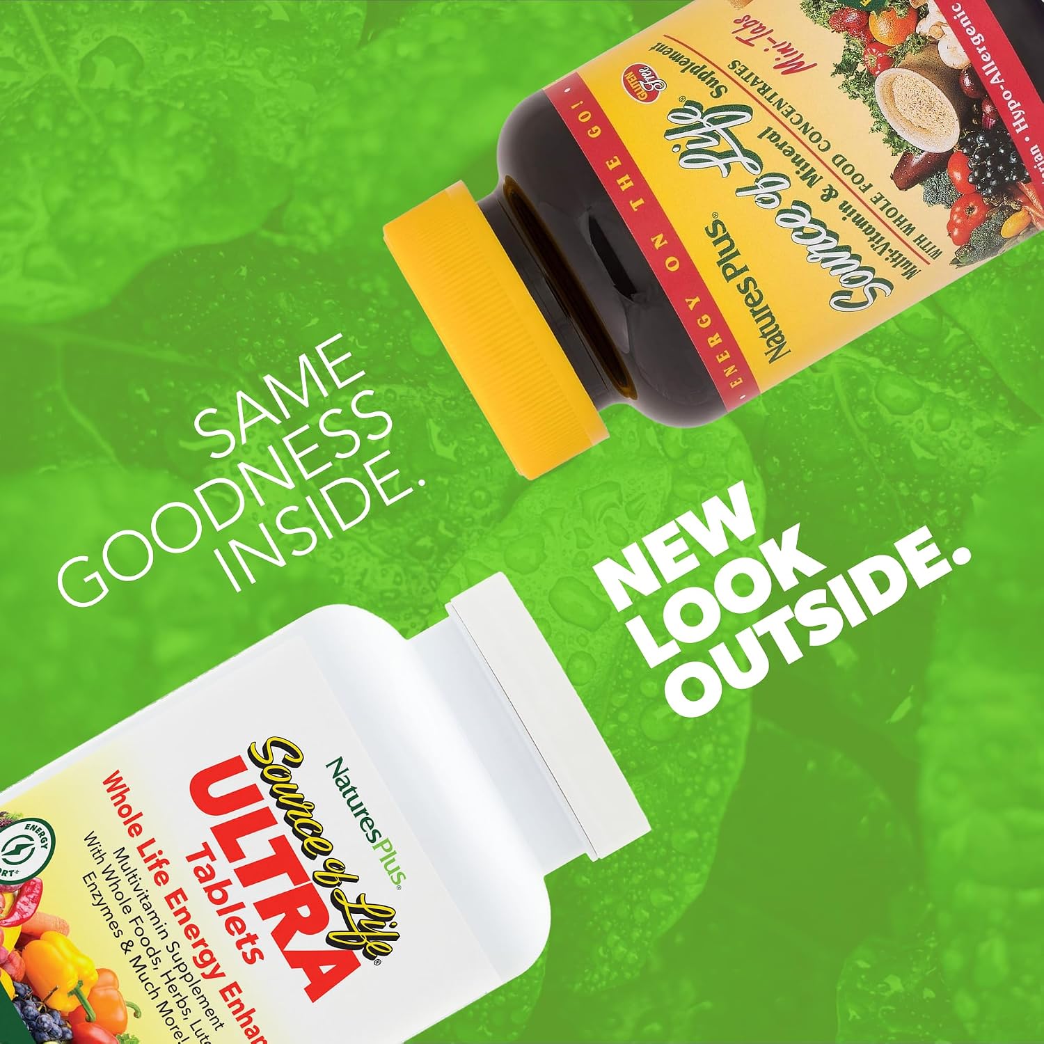 NaturesPlus Ultra Source of Life con Luteína - 180 Comprimidos - Multivitamínico con Alimentos Integrales