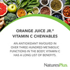 NaturesPlus Orange Juice Junior Vitamina C Masticable - 100 mg, 90 Comprimidos