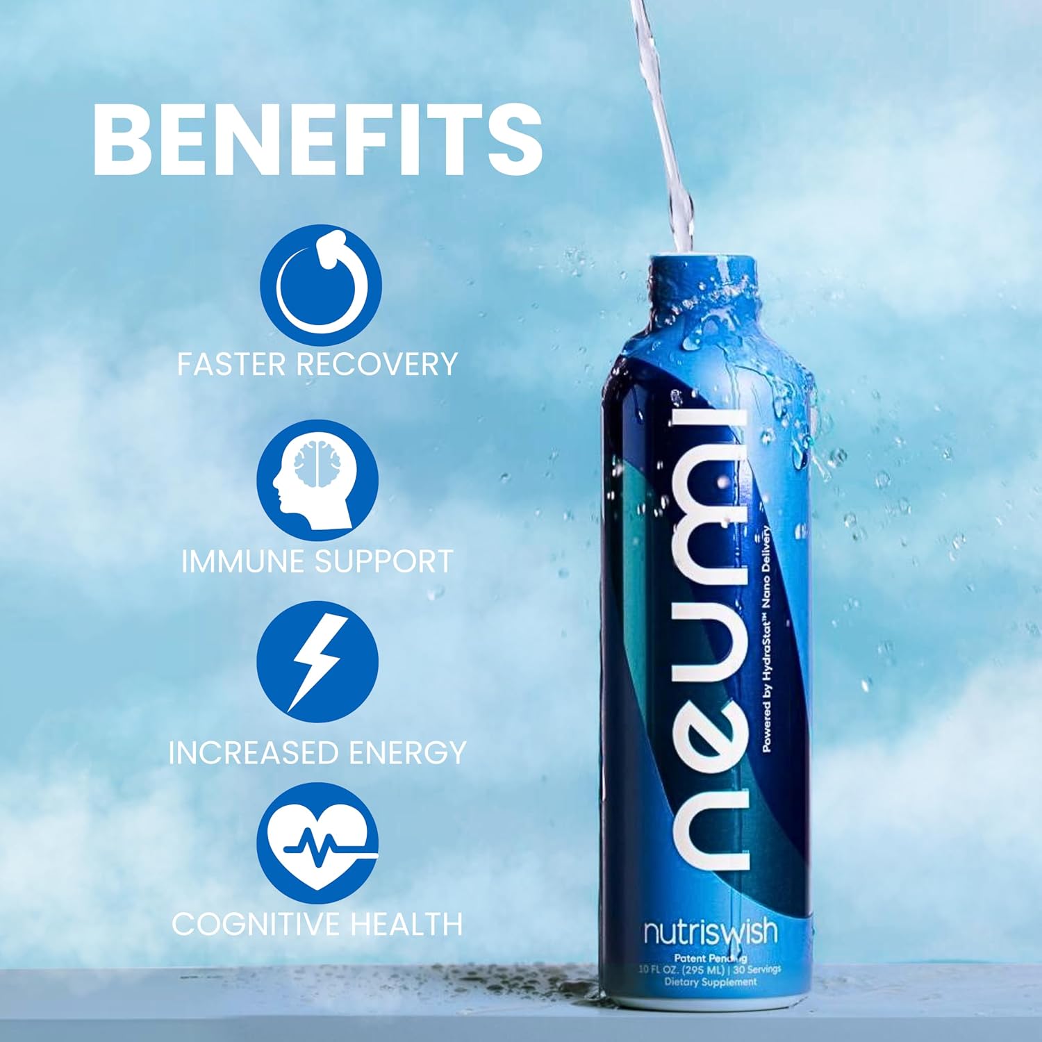 NUTRISWISH Neumi Suplemento - 30 Servicios - Fórmula de Absorción Mejorada con Vitamina C y Glutatión