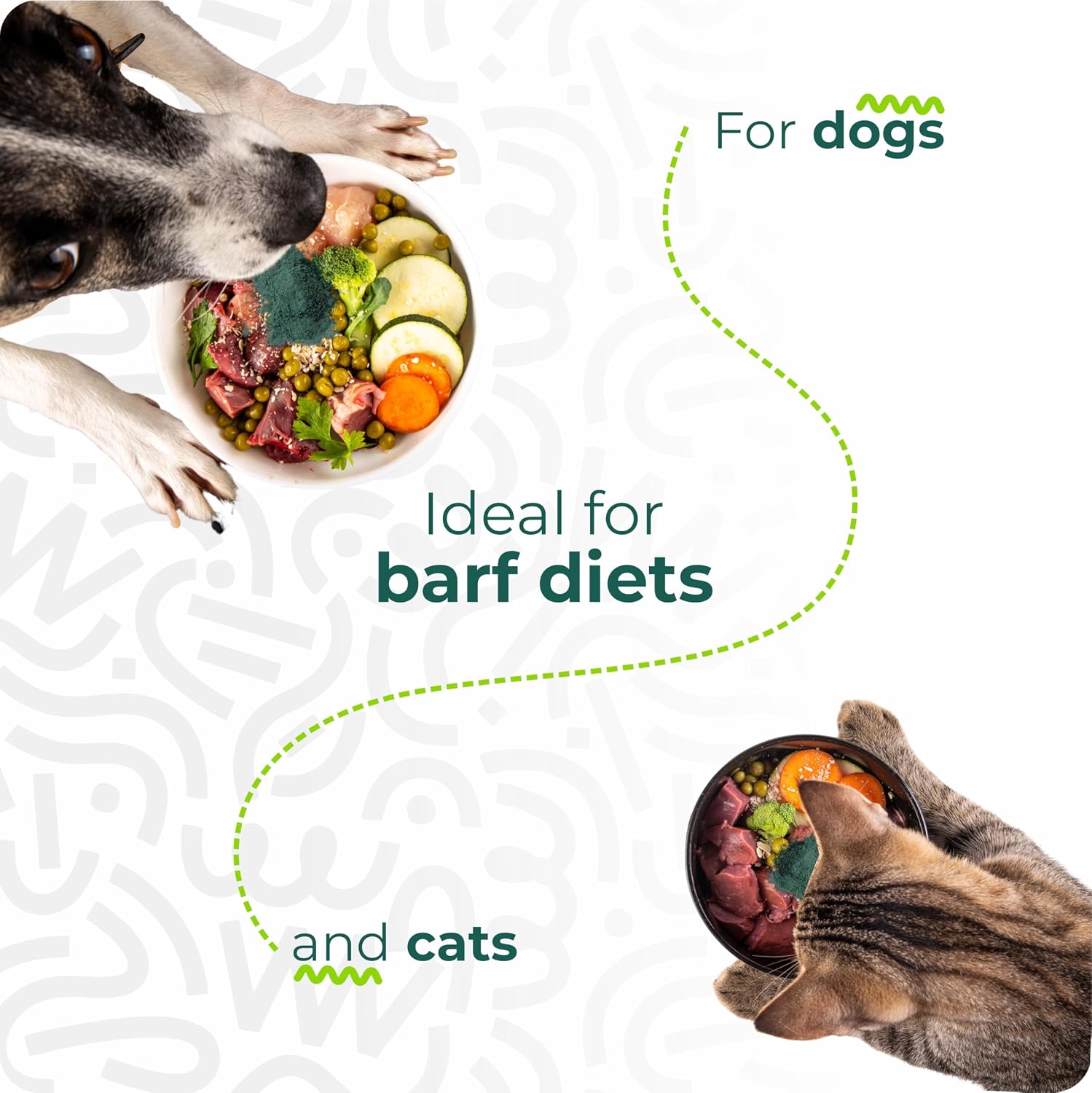 Spirulina en Polvo para Perros y Gatos, Complemento Alimenticio a Base de Microalgas, 85 g