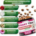 Dog UTI Chews - Masticables de Arándano para Perros - Apoyo Urinario y Vesical