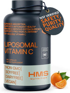 HMS Nutrition Vitamina C Liposomal 1600 mg — Cápsulas Liposomales de Alta Absorción para el Apoyo Inmunitario y la Piel | Certificado NSF, No GMO, Sin Gluten | 180 Cápsulas (Suministro para 90 Días)