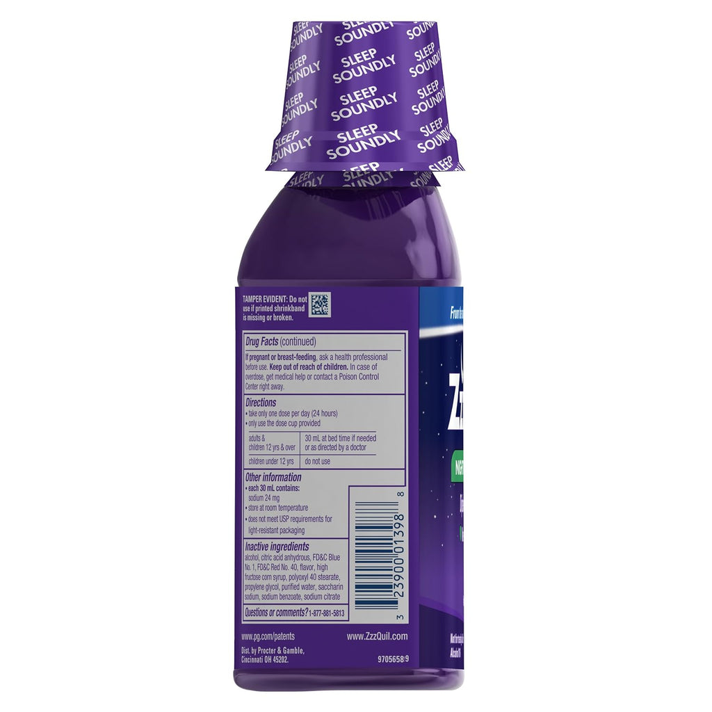ZzzQuil Líquido para Ayudar a Dormir Sabor Bayas Calientes 355 ml