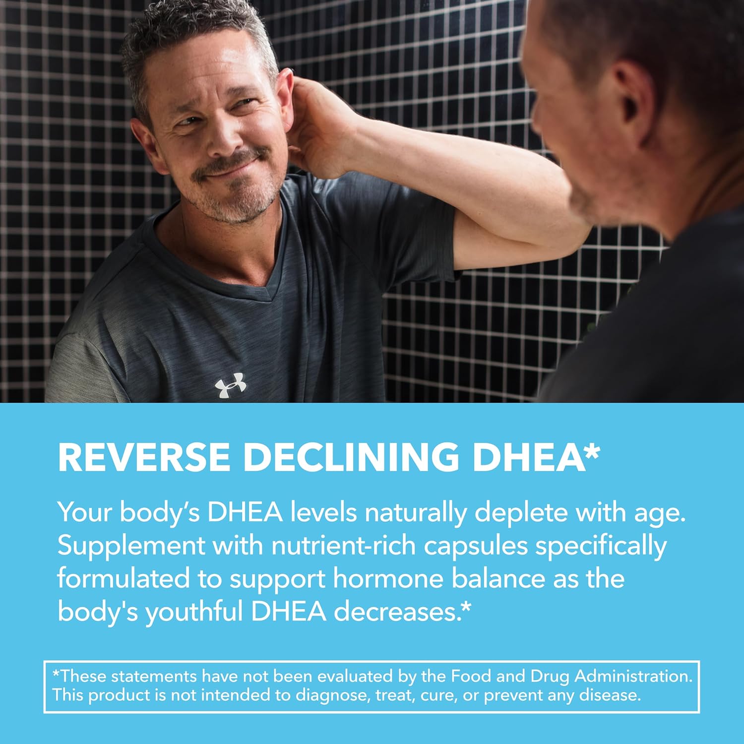 DHEA 50mg - Suplemento de Dehidroepiandrosterona para Hombres y Mujeres - 60 Cápsulas Veganas