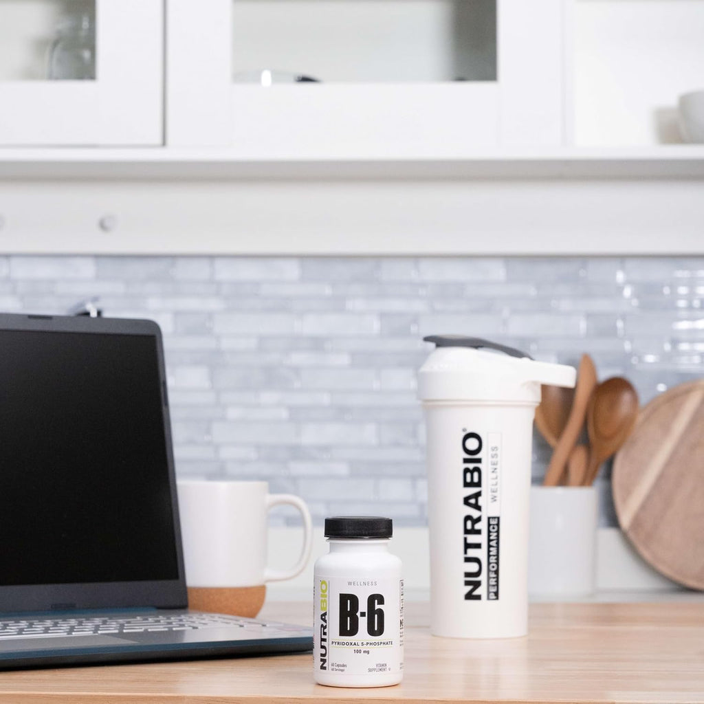 NutraBio B-100 – Complejo de Vitaminas B – Apoyo al Sistema Inmunológico, Cabello, Piel y Uñas – 90 Cápsulas Vegetales
