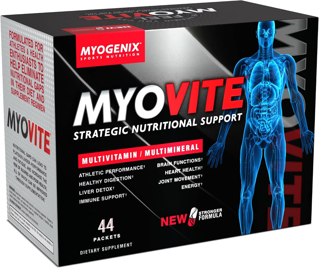 Myogenix Myovite Multivitamínico – 44 Paquetes – Fórmula Avanzada para Atletas