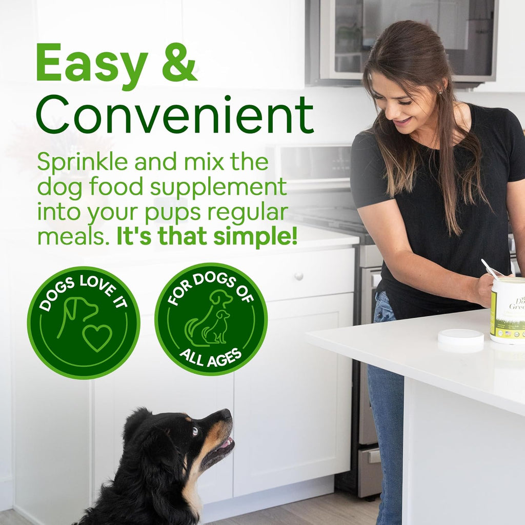 Dog Greens Suplemento Multivitamínico Orgánico para Perros (340 g) - Polvo de Superalimentos de Grado Humano (Pack de 2)